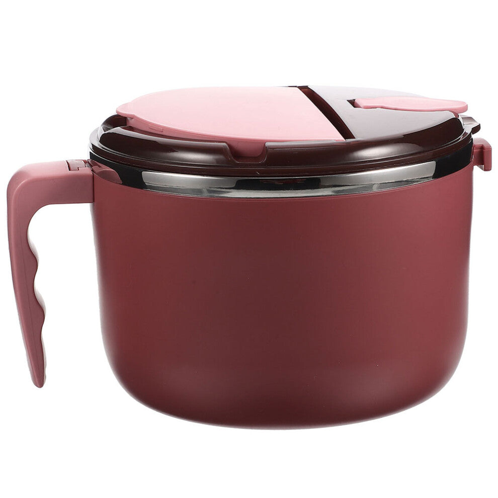 Microwave Safe Noodle Bowl Soup Bowl Round Pink 1set