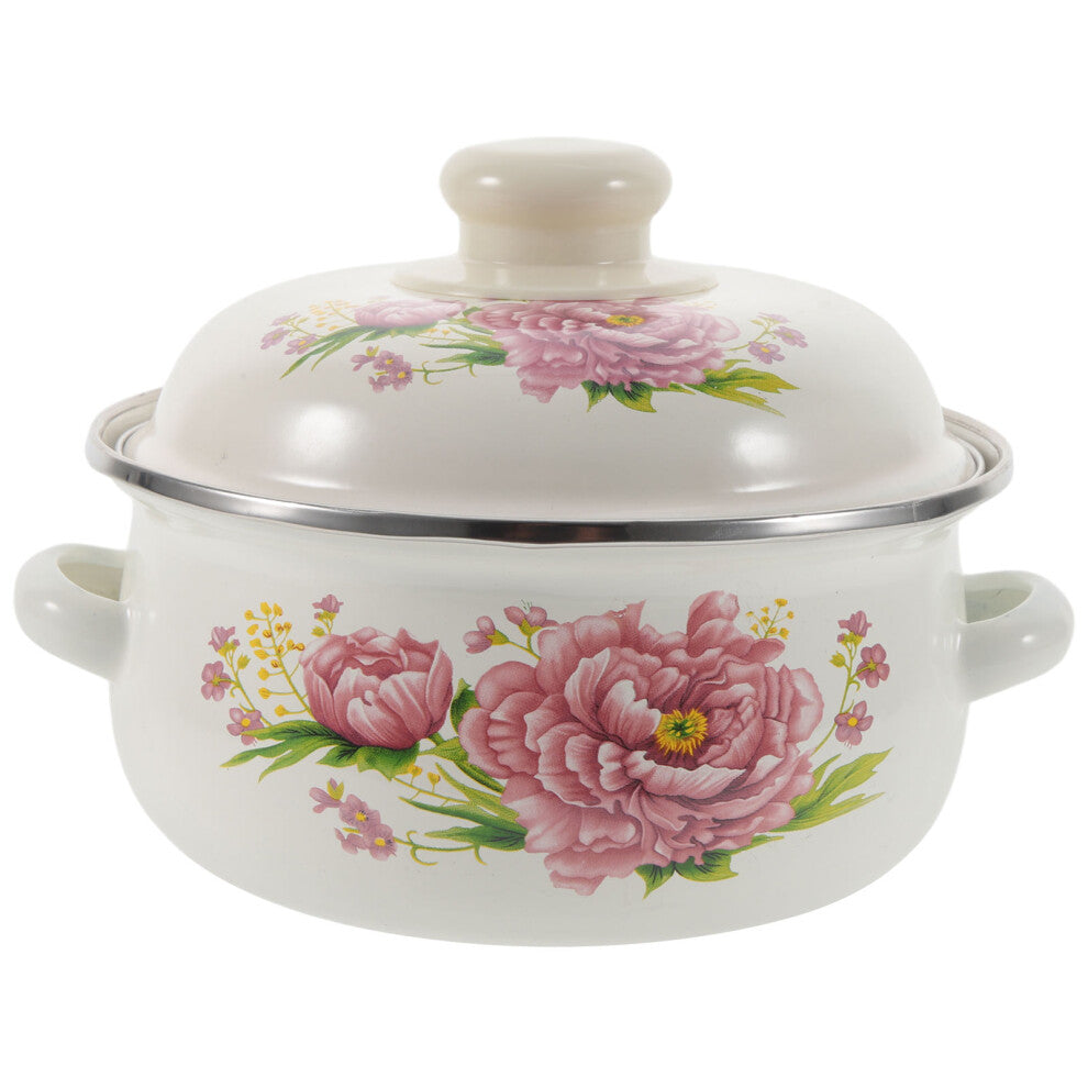 Double Ear Enamel Soup Pot Child Not Broken Bakeware