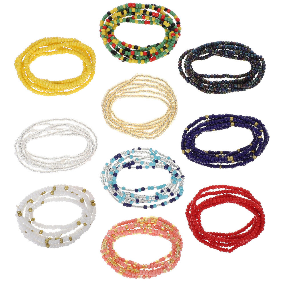 10 Pcs Accessories Beaded Body Chain Waist Chain 38x0.3x0.3cm