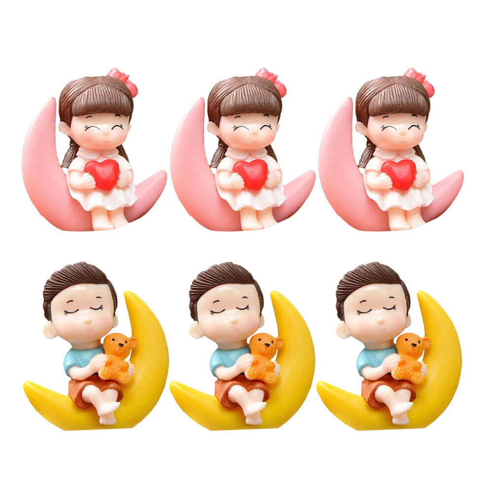 6 Pcs Cake Decoration Embellishment For Home Desktop Adornament