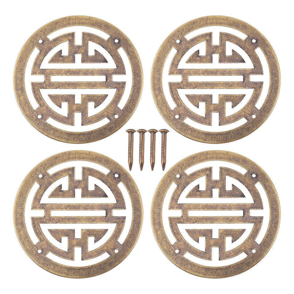 4 Pcs Retro Decor Chinese Cabinet Decoration Furniture Appliques