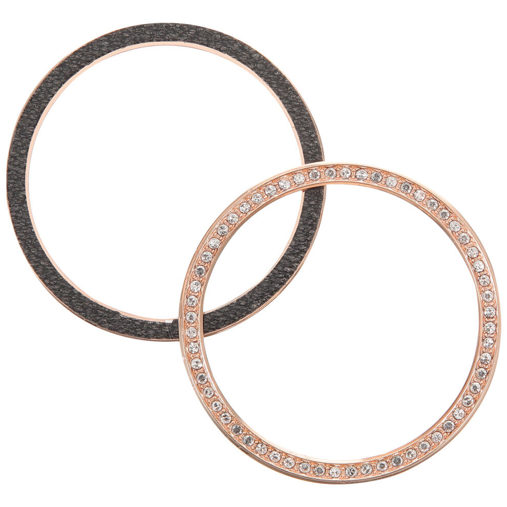 Mlins 2 Pcs Diamond Bezel Watch Screen For Watches Gold