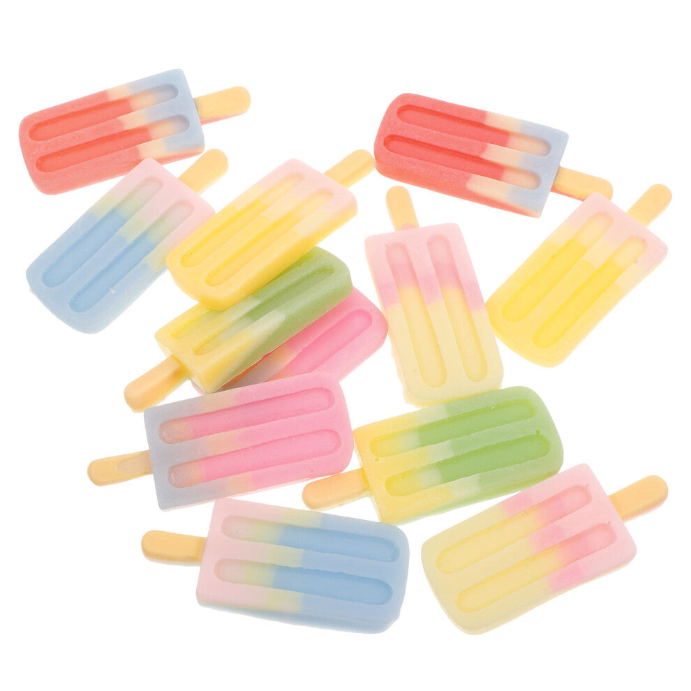 12pcs Simulation Ice Cream Popsicle 3d Resin Food Play