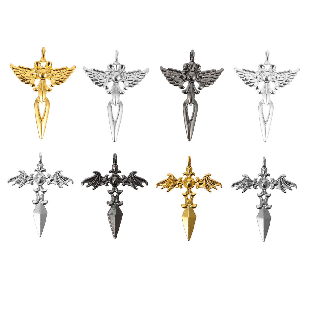 8 Pcs Jewellery Making Supplies Men'S Pendants Charms For Jewelry