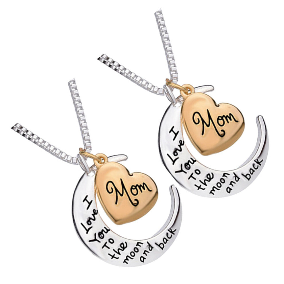 2 Pcs Mothers Day Jewelry Jewellery For Women Necklace Alloy Mother'S