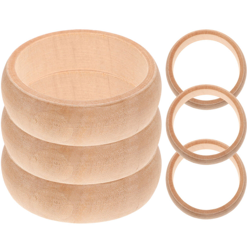 Set Of 2 Woods Bangle Bracelets Blank Bangles For Jewellery Making