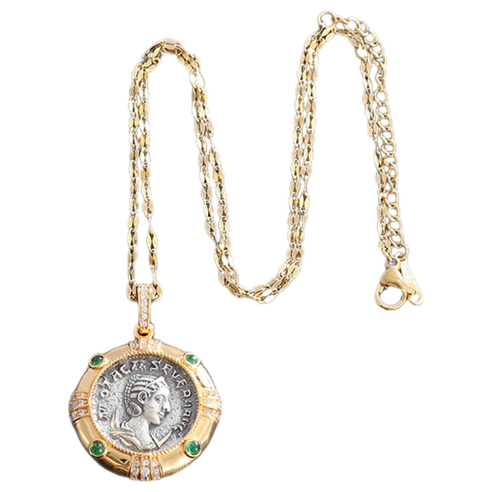 Pendant Vintage Necklace Thick Chain For Women Fashion Jewellery