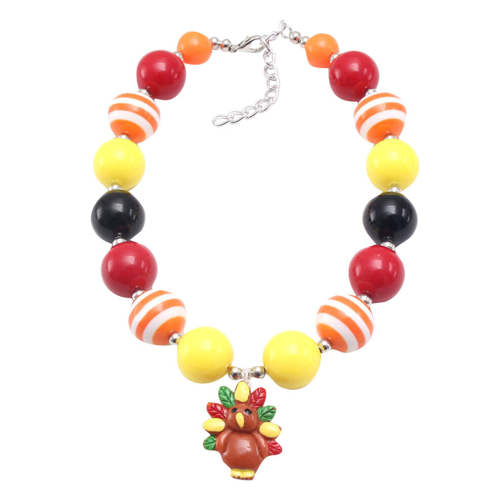 Turkey Pendant Necklace Holiday Child Accessories Party Supplies