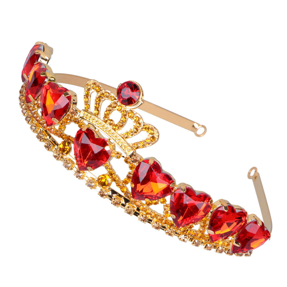 2 Pcs Kids Hair Accessories For Girls Princess Crowns Crystal Tiara