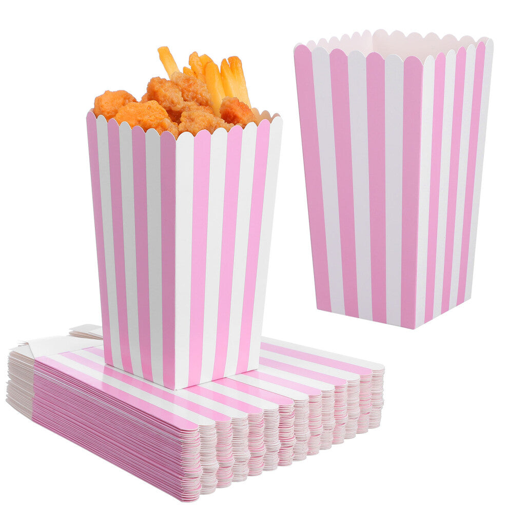 40 Pcs Popcorn Bags Square Paper Night And Carnival