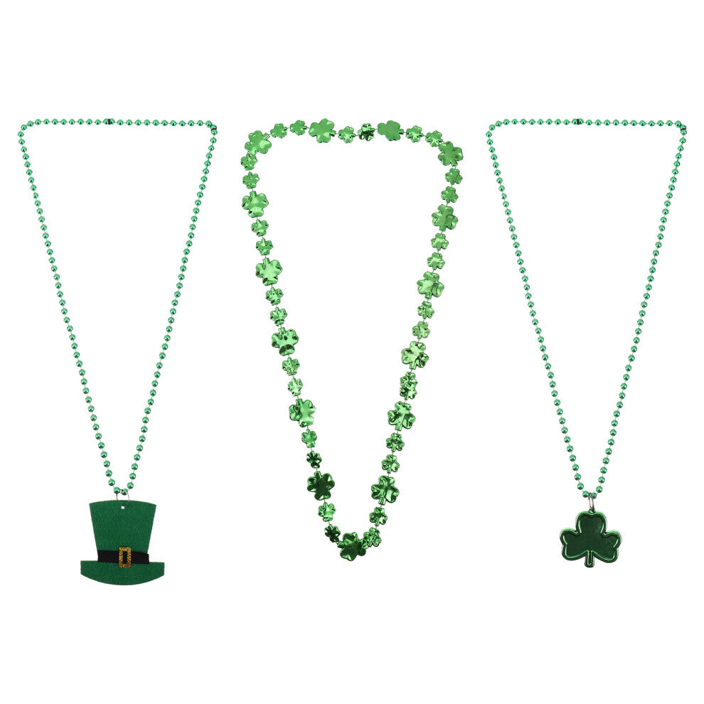 12 Pcs Irish Jewellery For Women Green Necklace Ireland Parade Decor