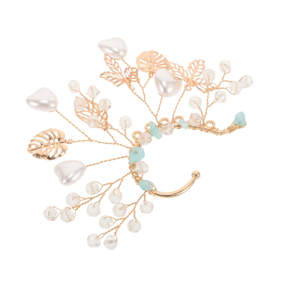 Lightweight Ear Cuffs for Earrings, Stylish Leaf Design, Handmade Jewelry for Birthdays and Special Occasions, 12x8x0.6 CM