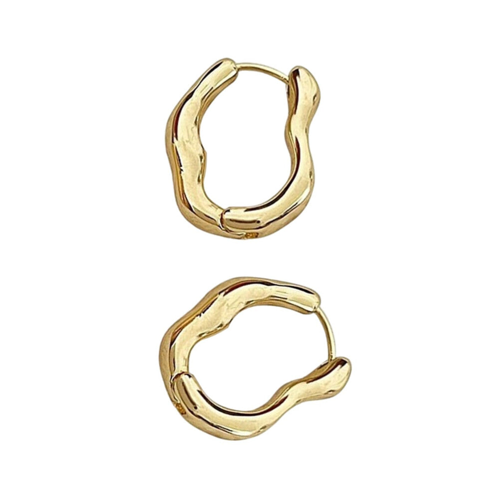 Geometric Clip-On Earrings for Women, Lightweight Daily Wear, Comfortable Gold Fashion Jewelry Accessories