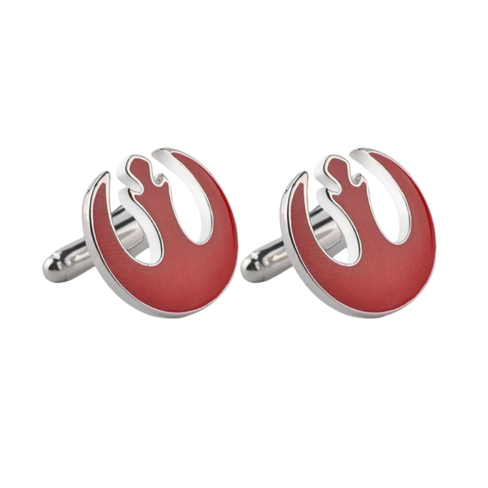 Cufflinks for Star Wars Rebels For Men - 1 Pair French Shirt Accessories, Silver Metal Design, Unique Gift Idea