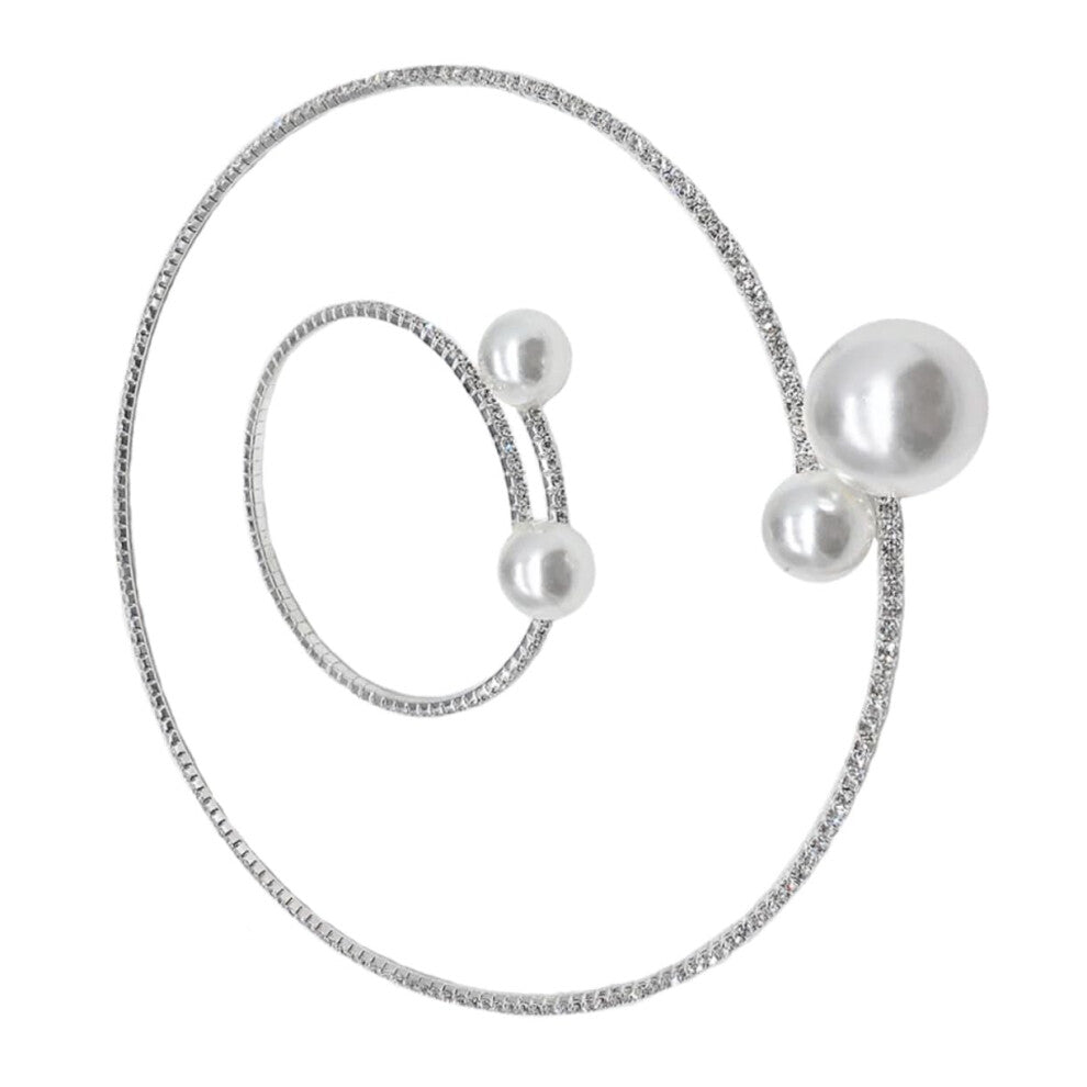 Pearl Necklaces For Women - Golden Wedding Jewelry Set, Bridesmaids Bracelet And Necklace, Silver Bridal Accessories