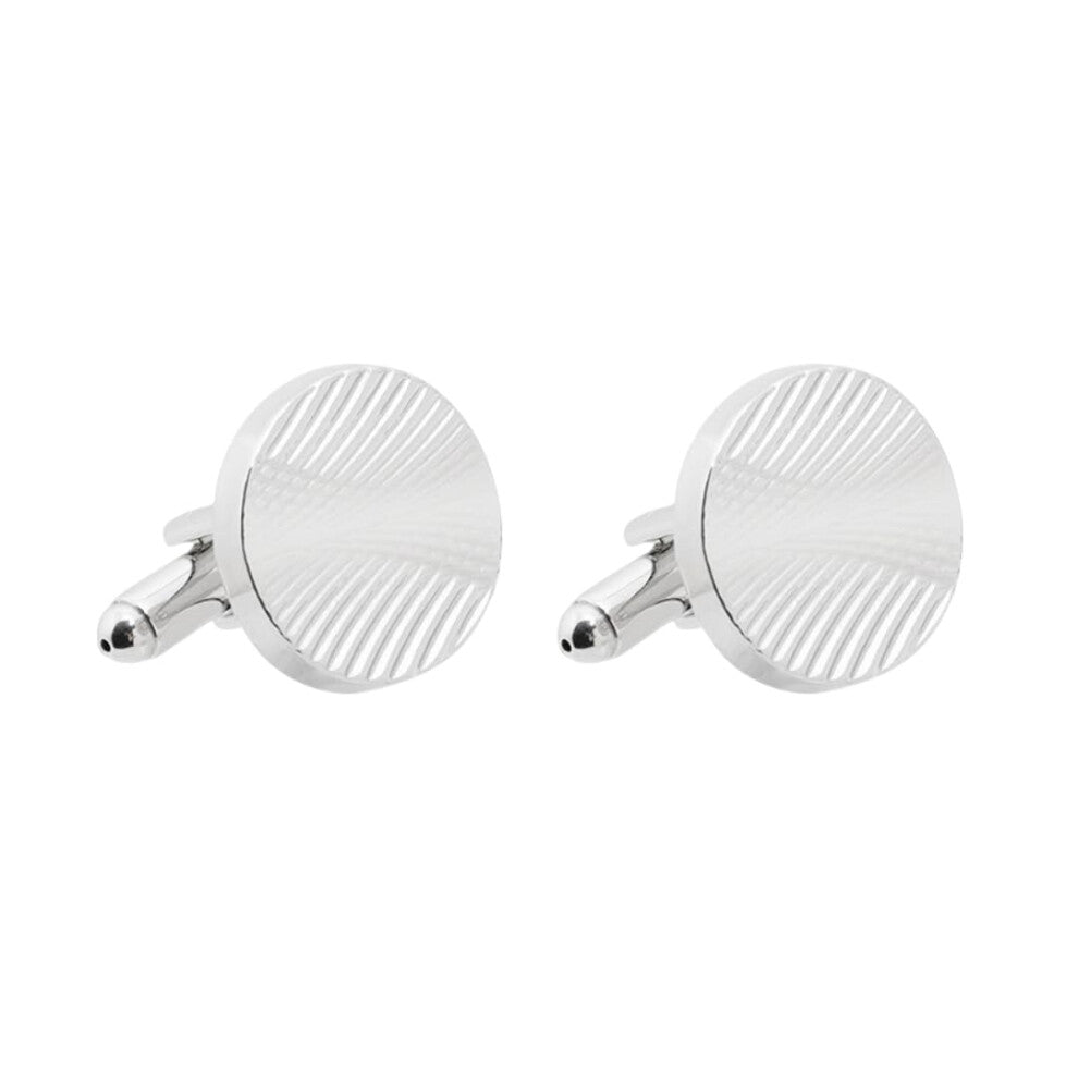 Cufflinks For Men Silver Round Cufflinks Pair for French Blazer Shirt Stylish Accessories for Formal Wear
