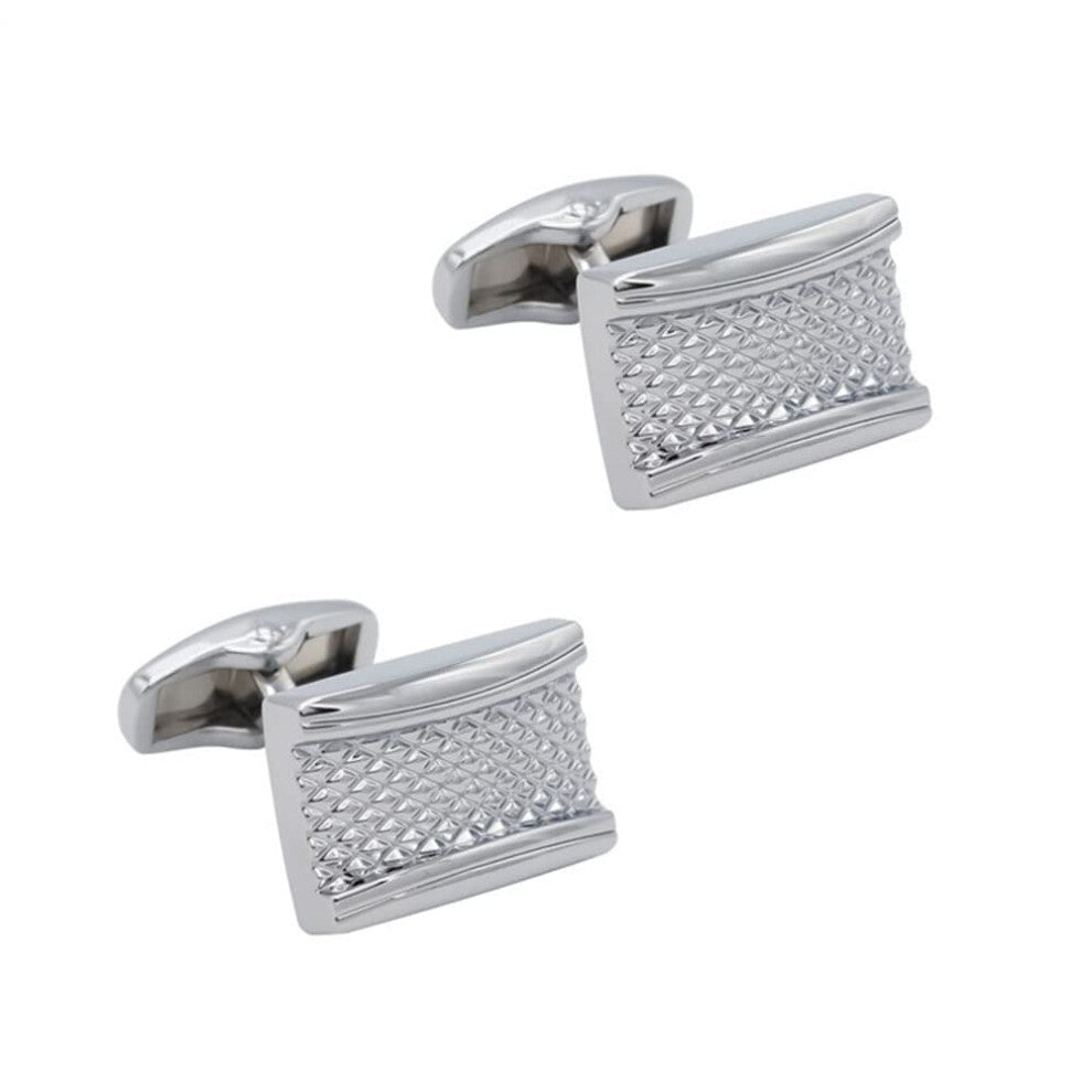 Jewelry Cufflinks High-Grade Concave Metal Cufflinks for Men's French Dress Shirts, Stylish Boutique Design