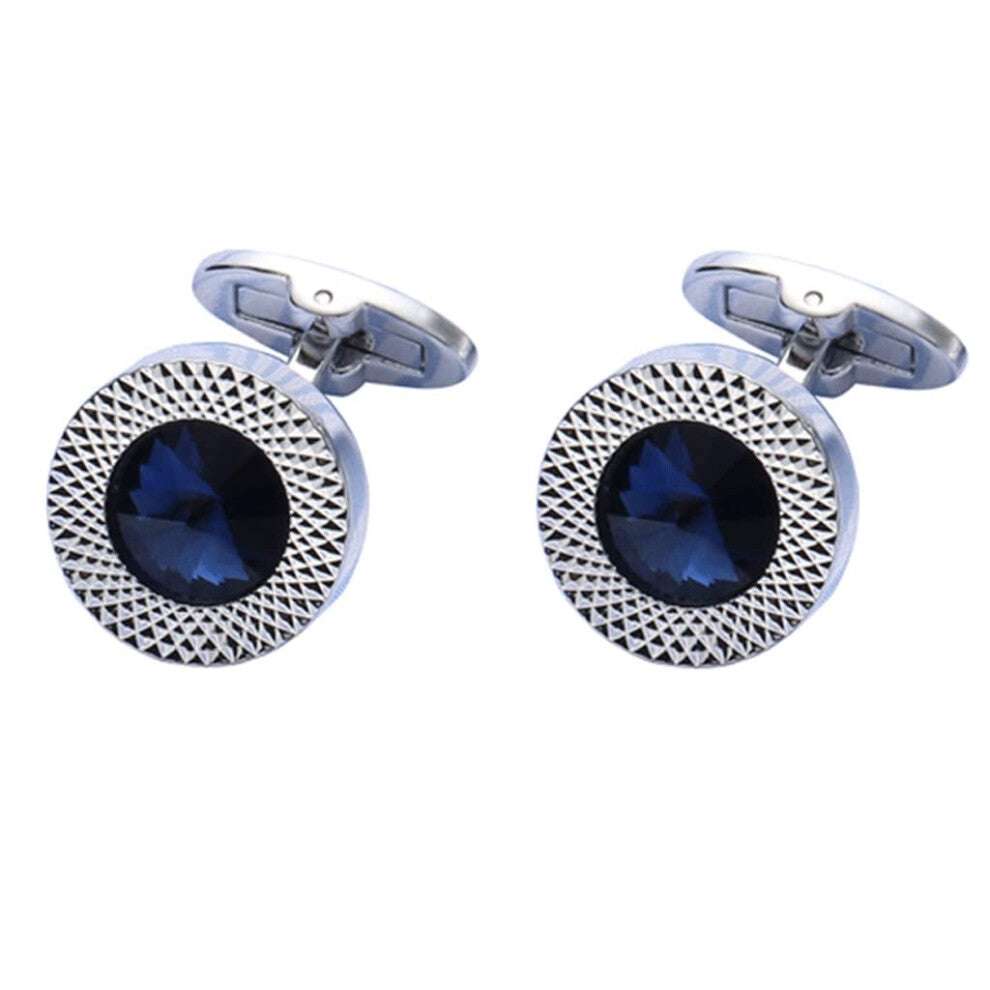 Cuff Links with Crystals for Men, Formal Shirt Accessories, Decorative Style, One Size Fits All