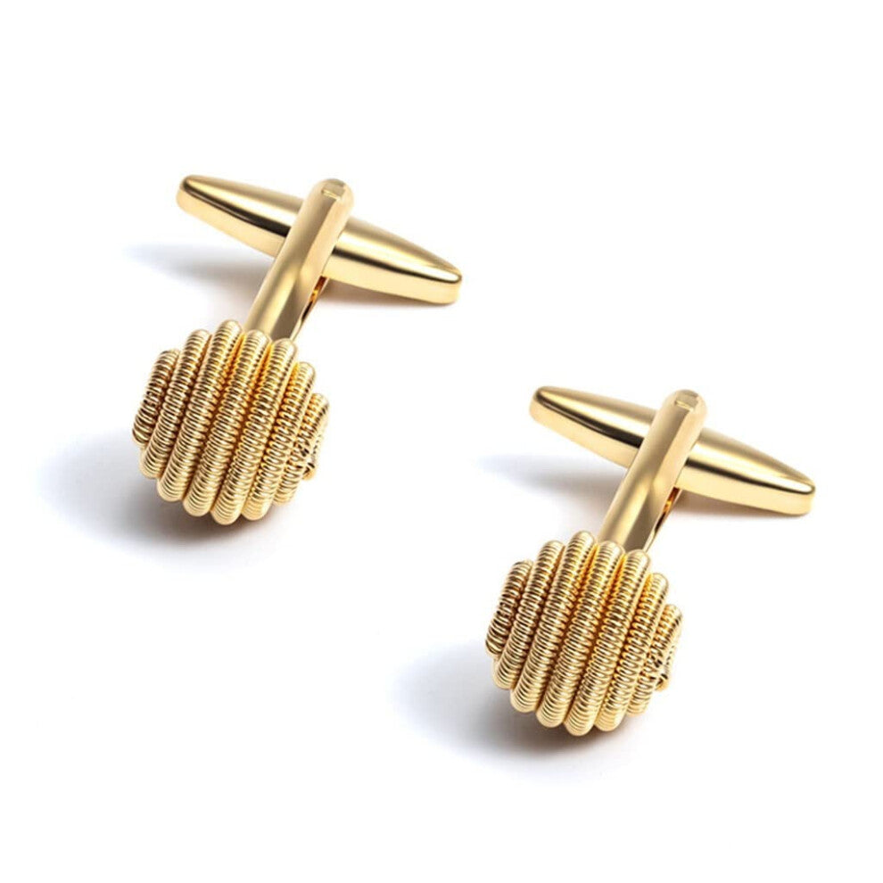 Twist Ball Metal Cufflinks for Men, One Size Suit Cuff Links in Color A, Stylish Shirt Accessories