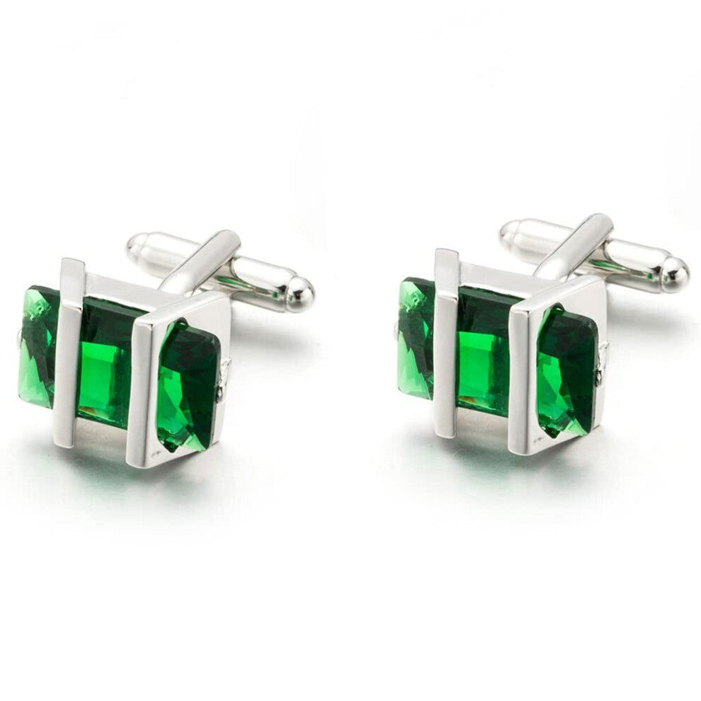 Men's Cufflinks, Crystal Cufflinks for Suit and Shirt, Wedding and Party Gift, Elegant Style