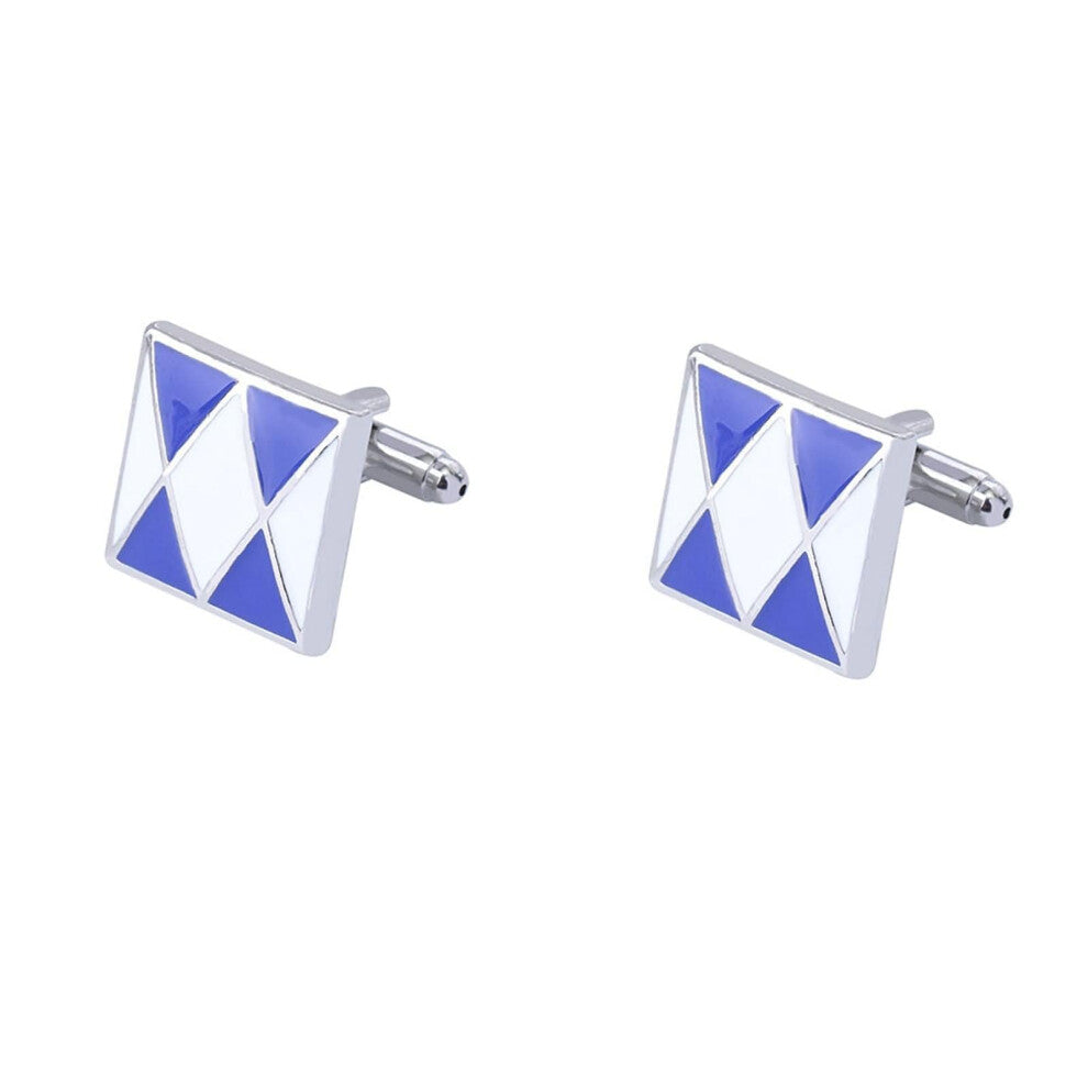 Cufflinks Men's Gift - Alloy Square Cufflinks in Purple Style 3 for Formal Attire and Special Occasions