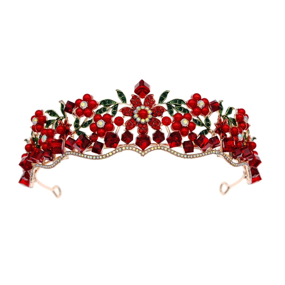 Sparkling Flower Crowns With Rhinestones, Delicate Diamond-encrusted Flower Crowns For Evening Events, Elegant Hair Accessories