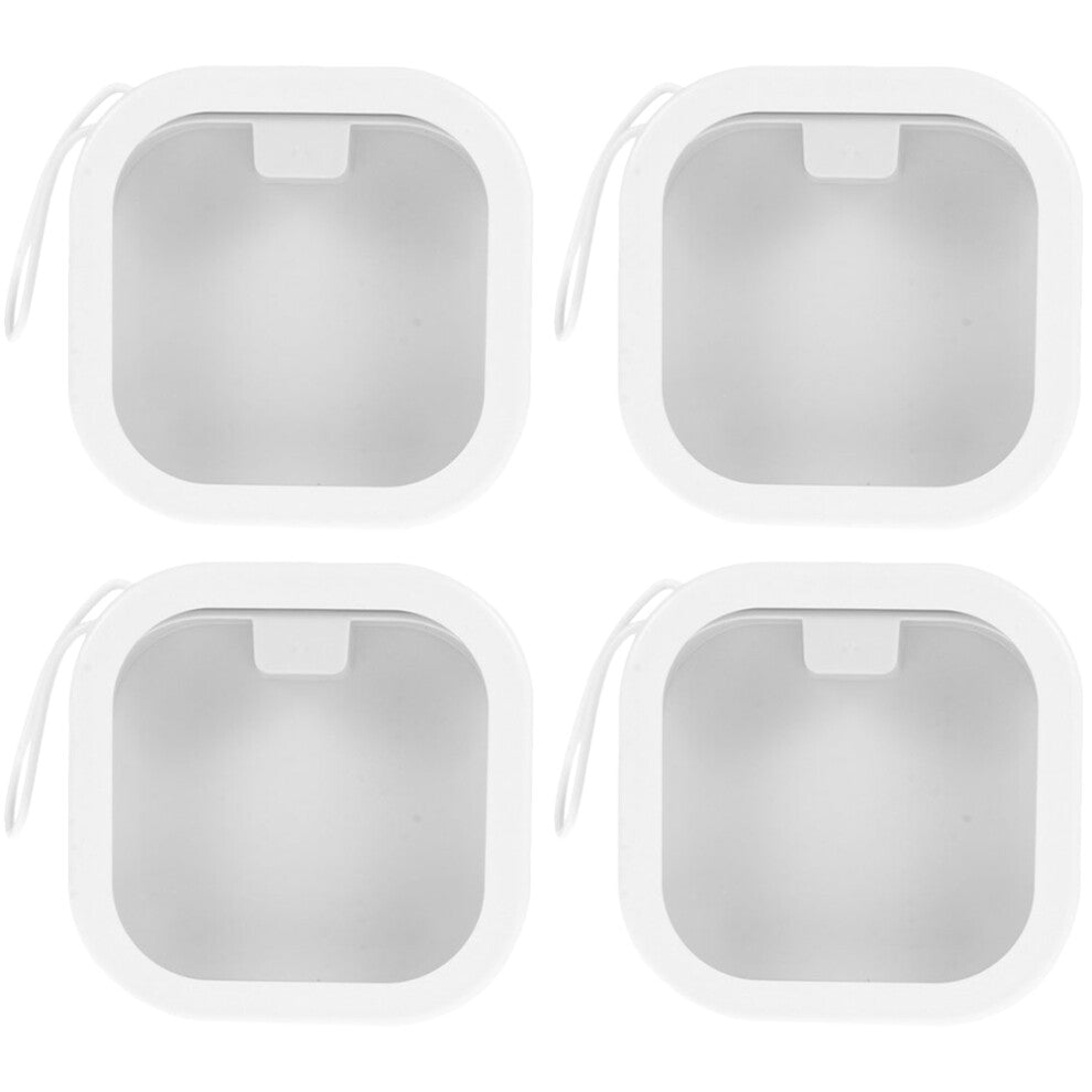 4pcs Desktop Storage Box Child Thing Abs Jewelry Box White