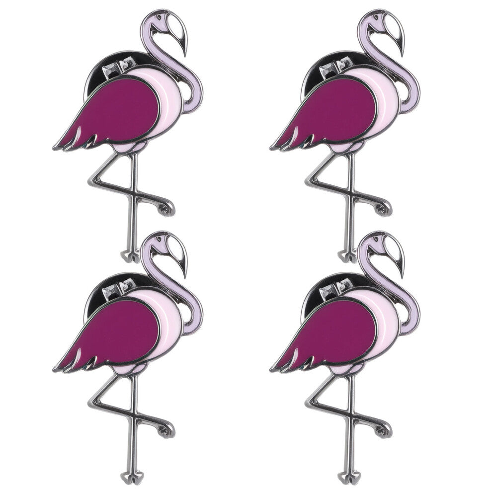 2 Pcs Flamingo Brooch Accessories Brooches For Clothing