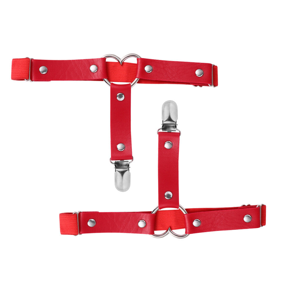 2 Pcs Pants Heart Accessories Ankle Miss 'S Red