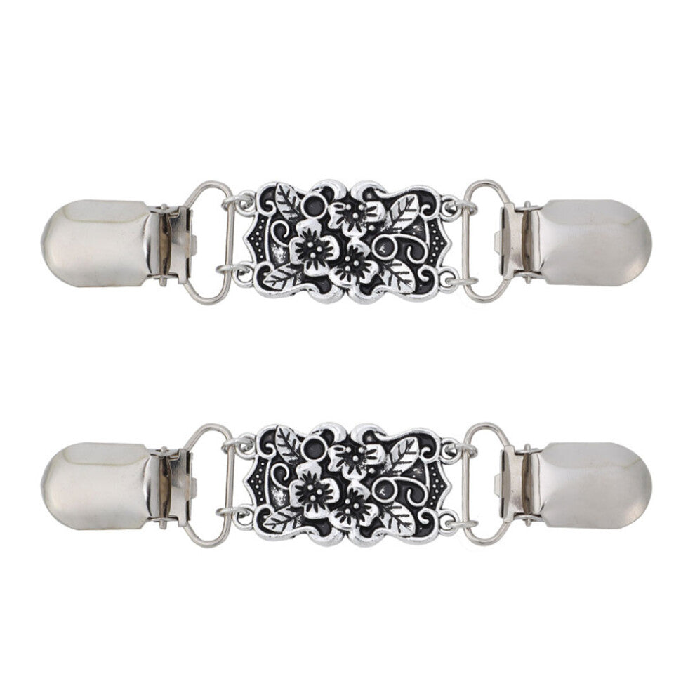 2pcs Cardigan Clips Zinc Alloy Practical For Dating Women