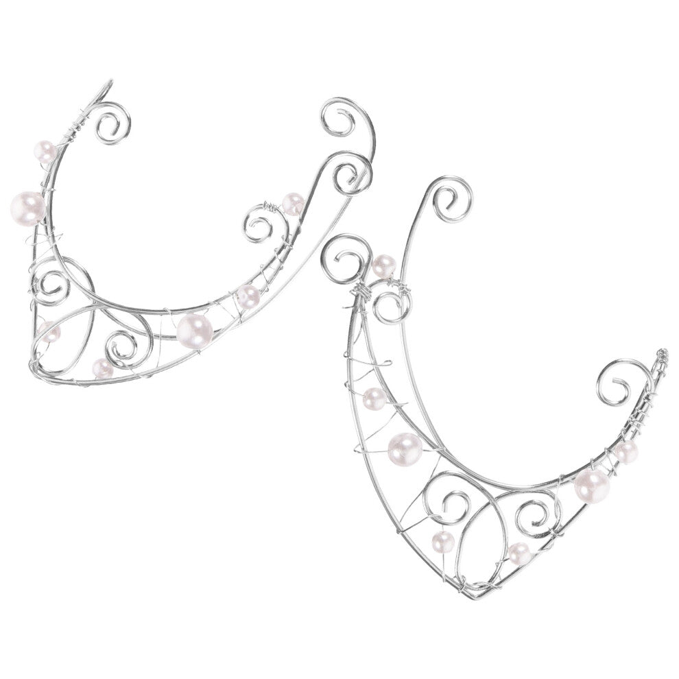 Rings Dangling Women Elf Earrings Statement Pearl Cuffs Miss