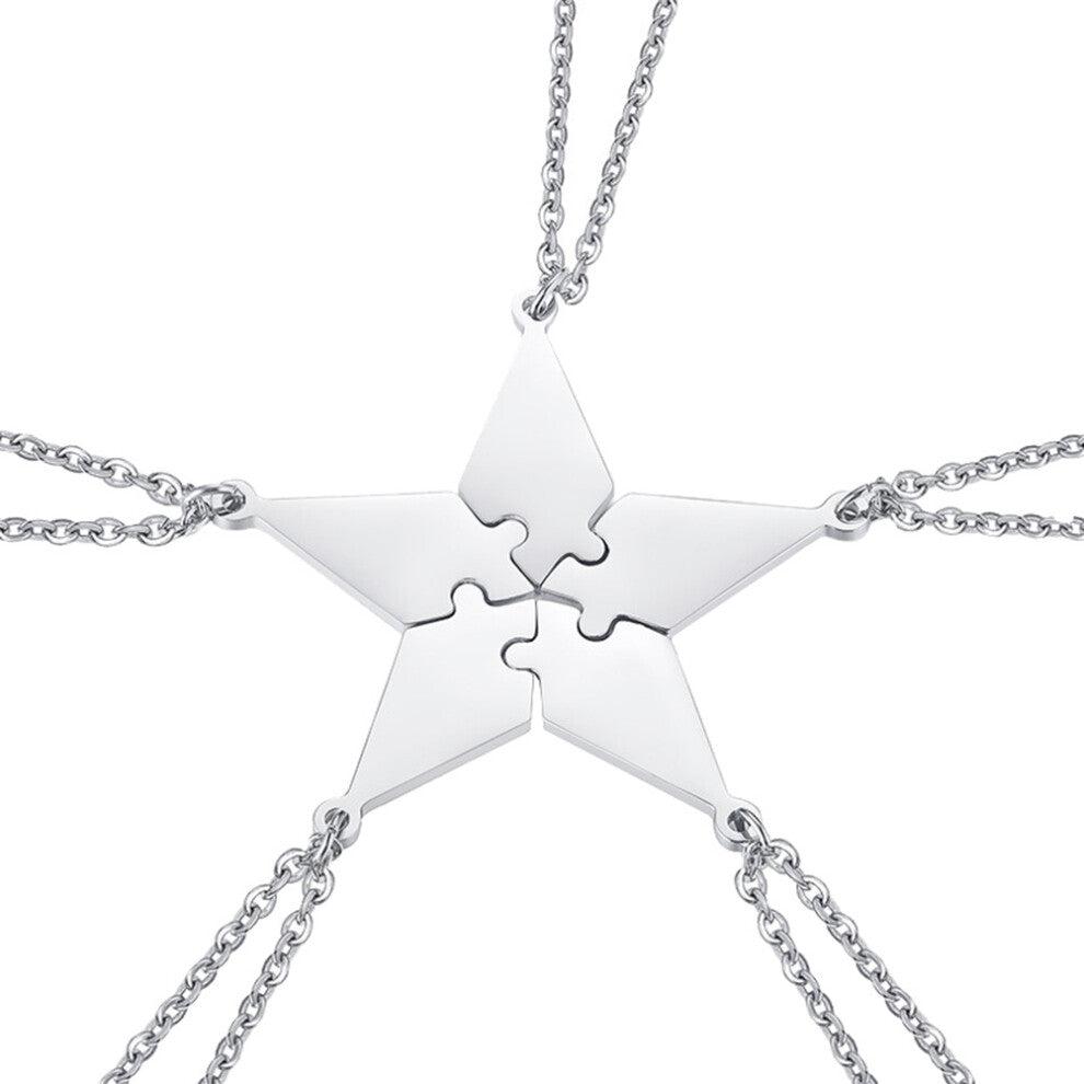 5pcs Puzzle Necklace For Women Men Friendship