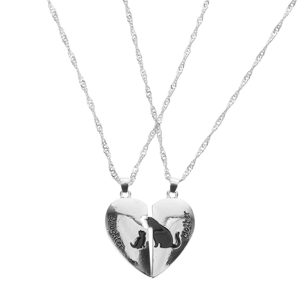2 Pcs Love Pet Necklace Miss Mother Friends Jewelry Cute For Women