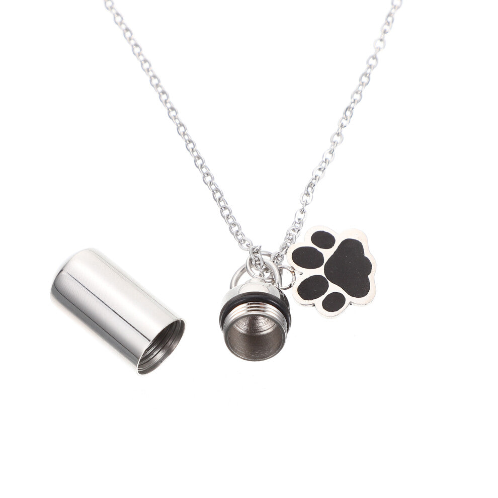 Cremation Urn Necklace Pet Cremation Container Pet Ashes Necklace
