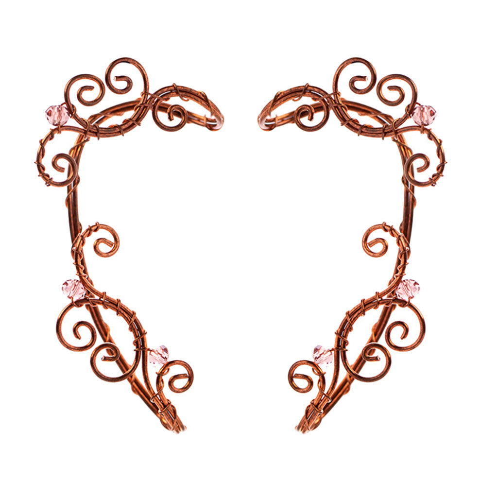 Chunky Earrings Cuffs For Women Non Piercing Flower Elf Clip