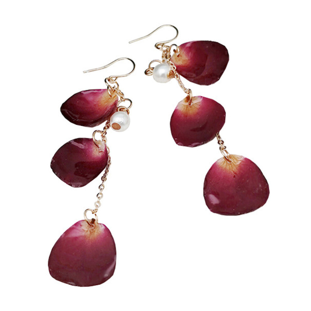 Masteelf Rose Petals Earrings Dark 'S Handmade Miss