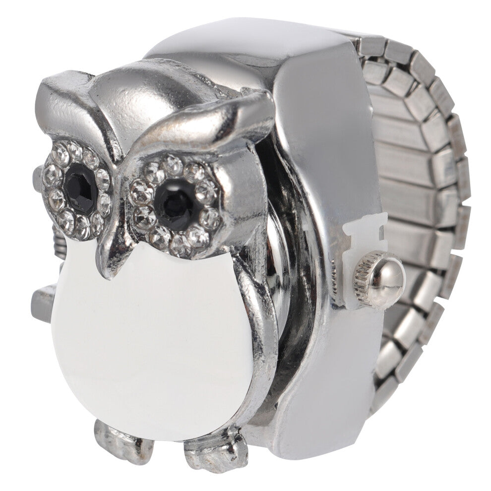 Mlins  Owl Ring Watches Chic Pattern Sparkling Woman Miss