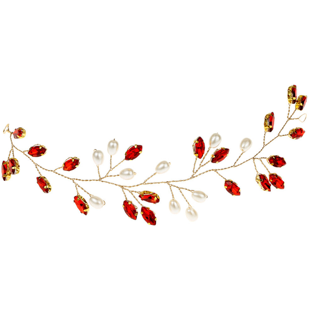 Pearl Rhinestone Hair Vine Bride Hair Accessories For Wedding