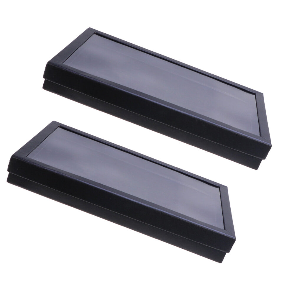 2 Pcs Accessories Box Tray With Lid Display Organizer
