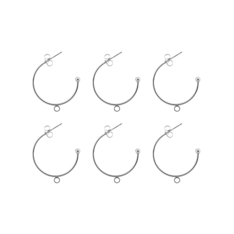 6 Pcs Hung Earring Accessories Polished Design Earrings