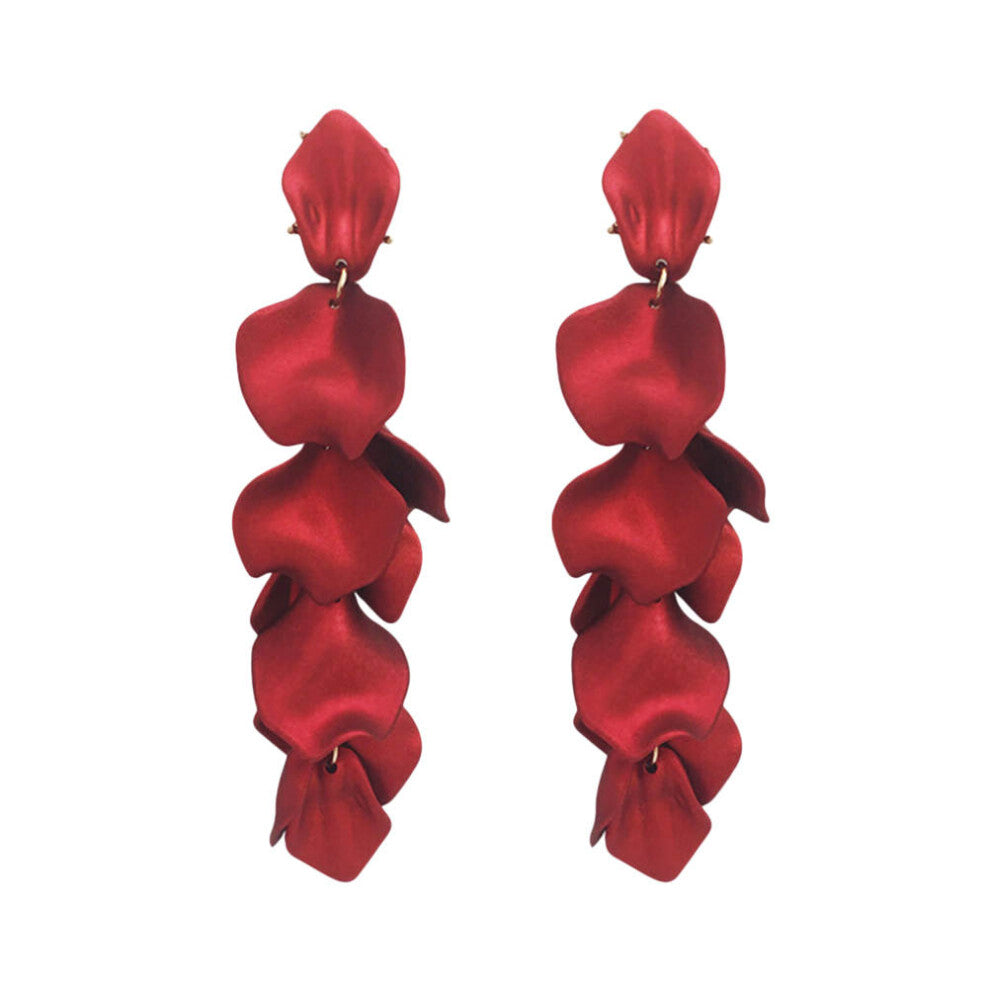 1 Pair Acrylic Petal Earrings Fashion Floral Ear Studs For Women