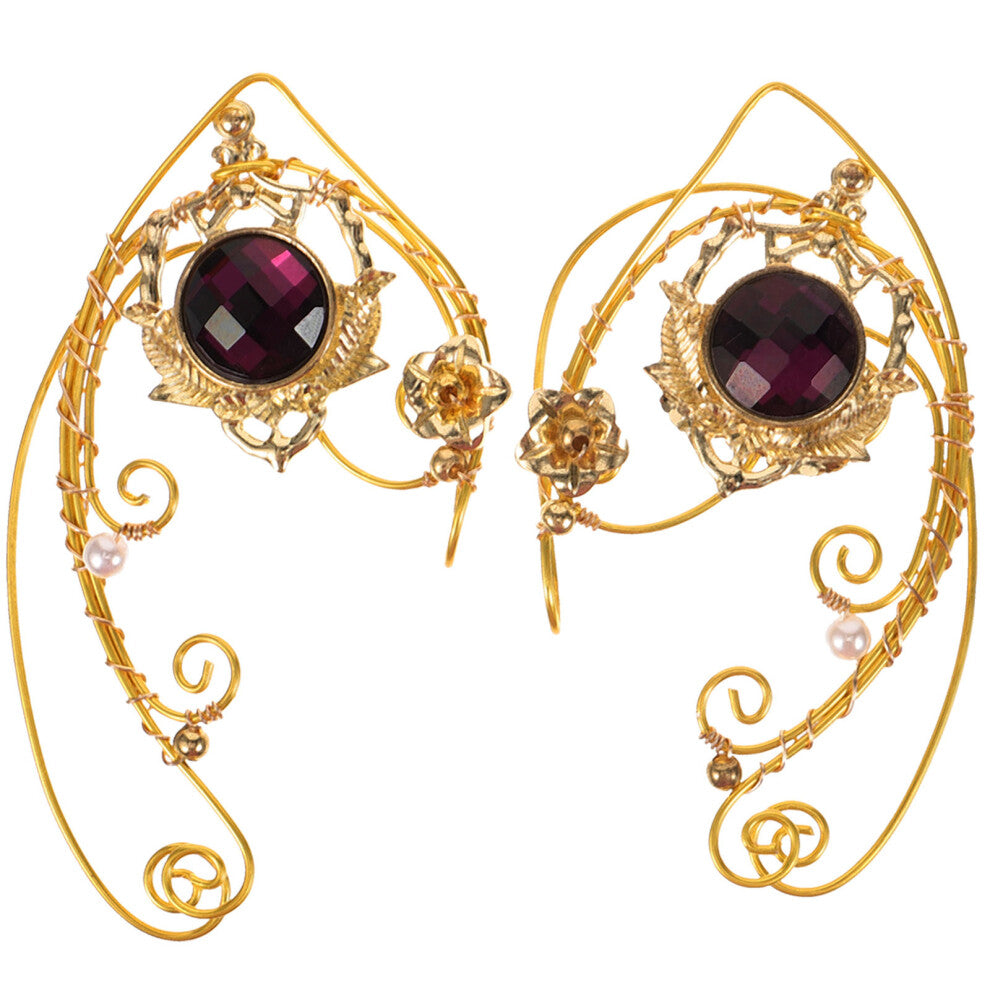 Worgeous Fairy Ear Cuffs Elf Ear Clip Earrings 7.5x4cm Golden