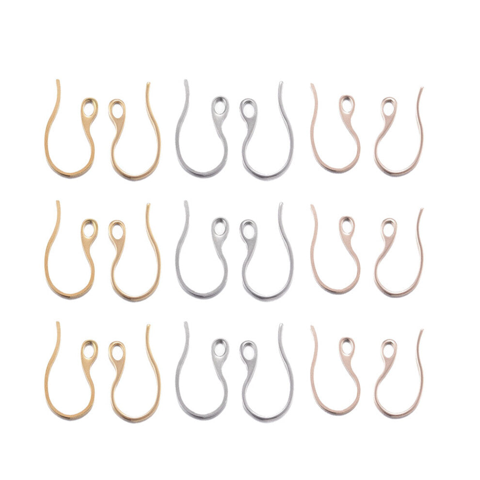 40 Pcs Ear Hook Accessories Woman Miss Pendant Earrings Diy Parts