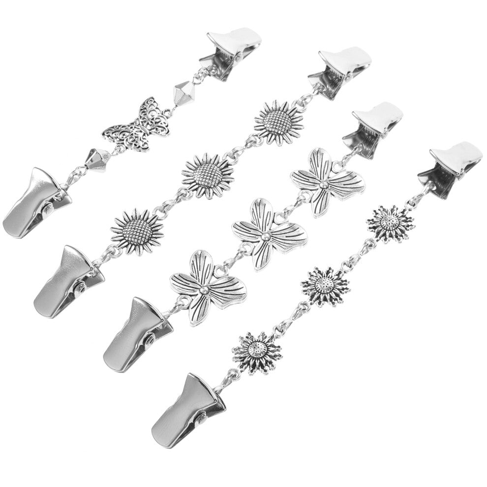 4pcs Brooches Alloy Retro Clothes Accessories Casual Occasions