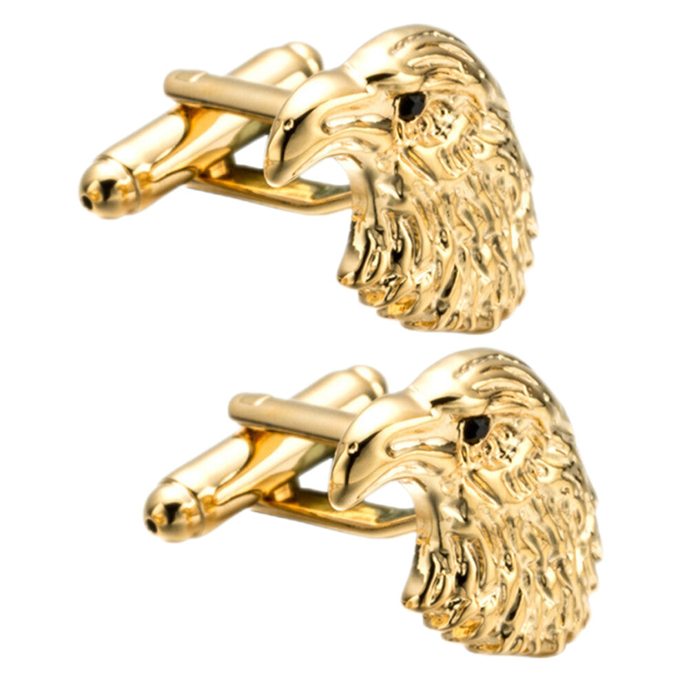 Worgeous Head Cufflinks Animal-Shaped Buttons (Gold) Men Tuxedo Man