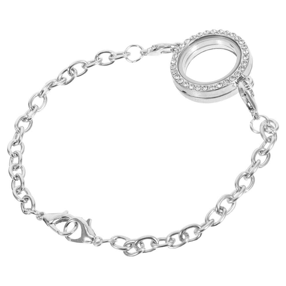Women Locket Bracelet Photo Frame Bracelets Charm Miss White