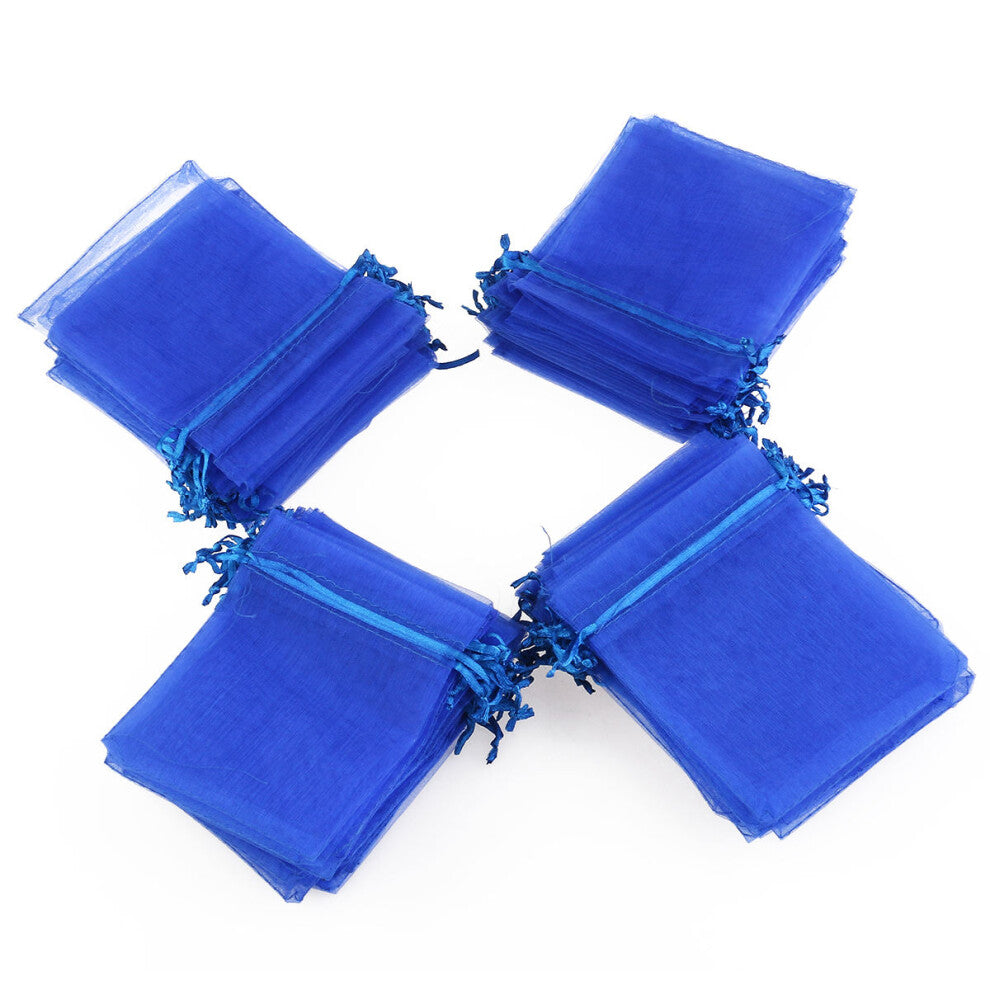100pcs Bags Drawstring Bags Jewellery Pouches Bags Blue