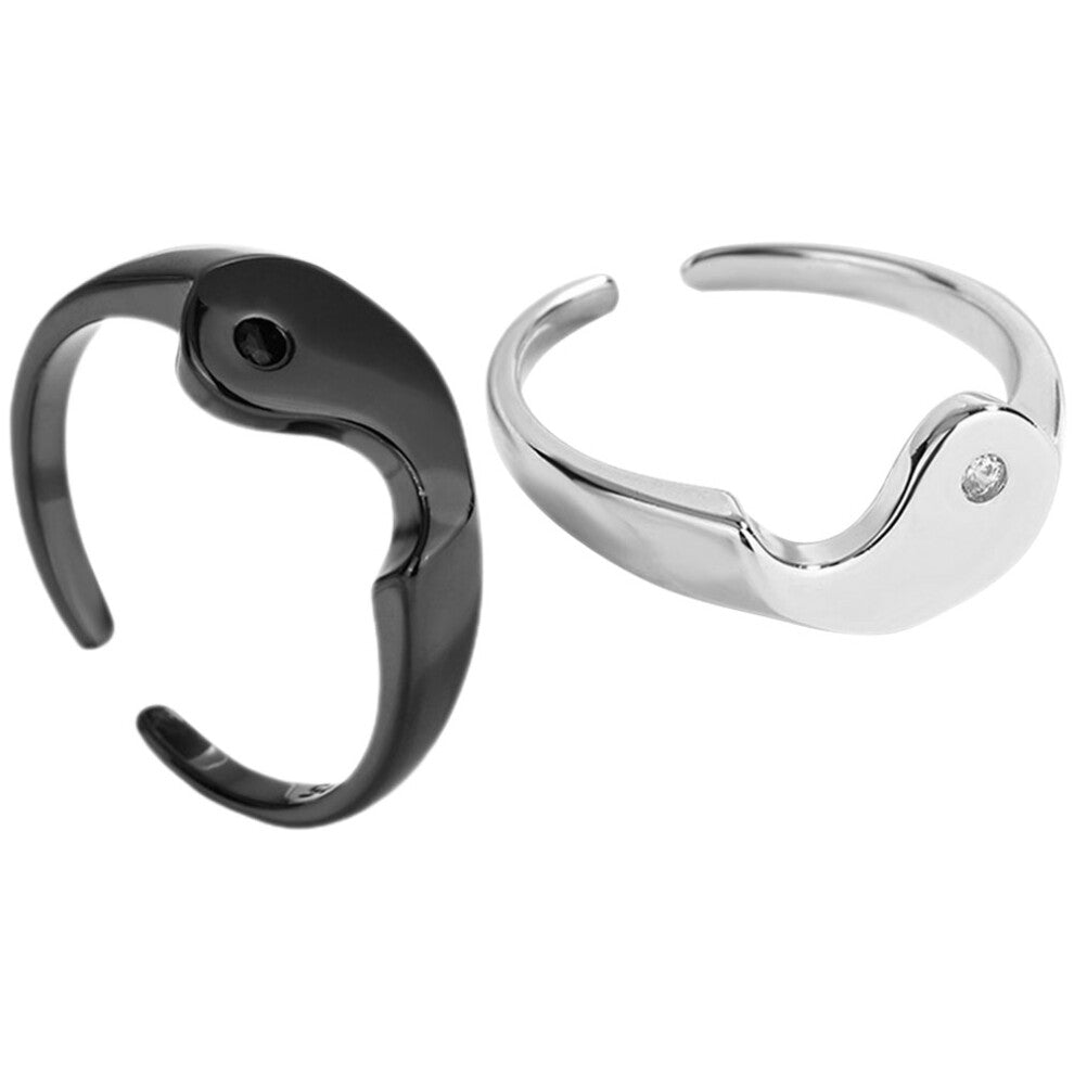 1 Pair Couple Rings Matching Engagement Jewelry for Lovers