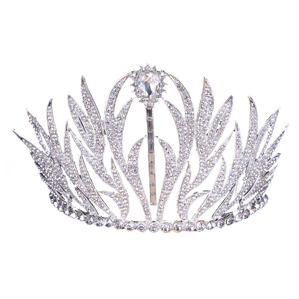 Wedding Crown Rhinestone Accessories Prom Hair Bride Silver