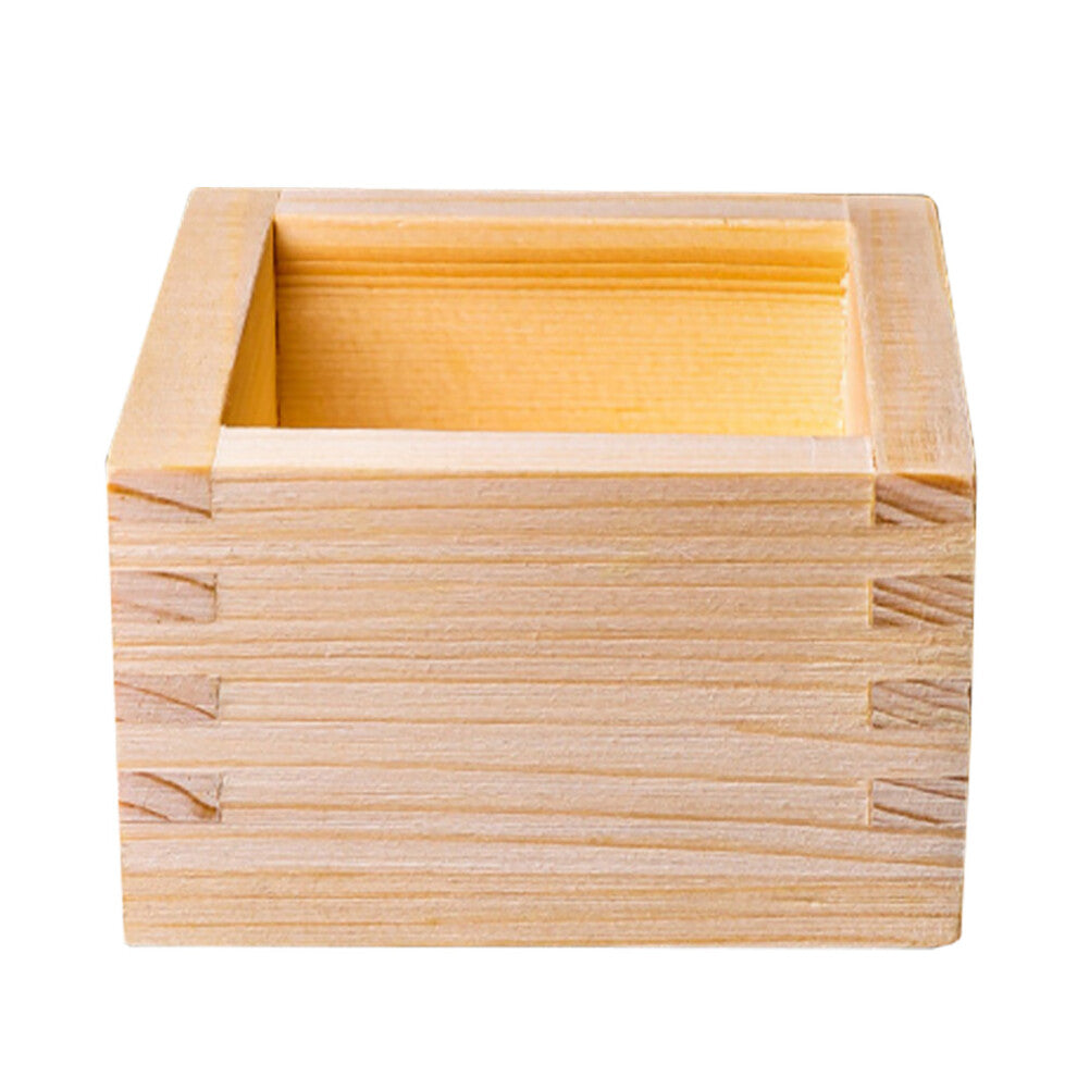 1pc Sake Cup Holder Polished Wood Traditional Design